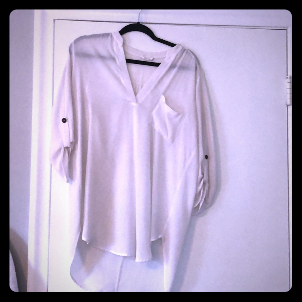 Sheer white blouse